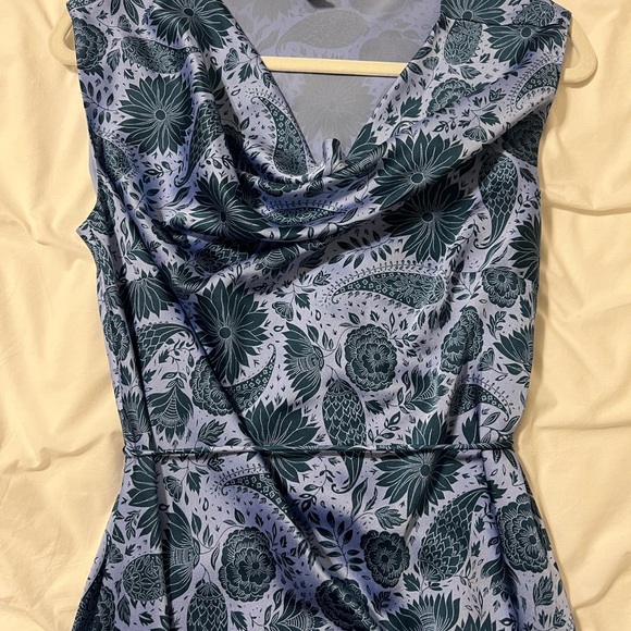 Ann Taylor Blue and Green Floral Maxi Dress - Picture 2 of 4